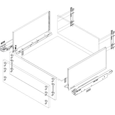 Как крепить фасады к выдвижным ящикам кухни