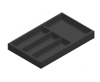 Лоток для столовых приборов MOVE+ в ящик 300/500 в ящик LEGRABOX, черный матовый