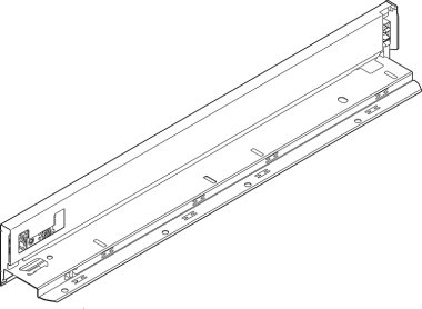LEGRABOX царга, высота N (66,3 мм), НД=500 мм, левая, белый шелк