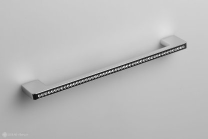 RS429 мебельная ручка-скоба 192 мм хром полированный с кристаллами