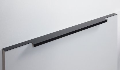 Ray торцевая мебельная ручка для фасадов 450 мм черный матовый