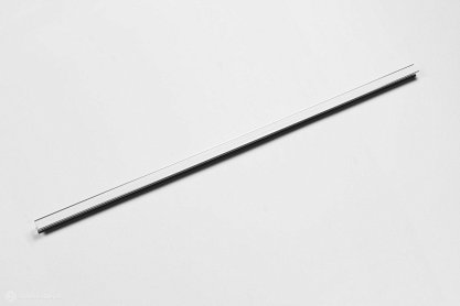 3612 мебельная ручка-профиль 640 мм анодированный алюминий с белой вставкой