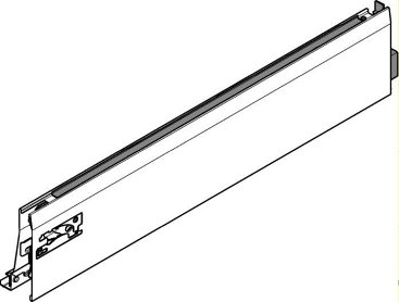 TANDEMBOX intivo, царга L 101/350мм, белая, прав.