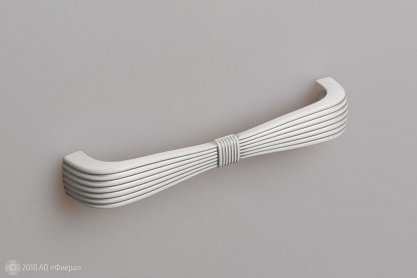 FS190 мебельная ручка-скоба 128 мм серебро прованс с белой матовой патиной