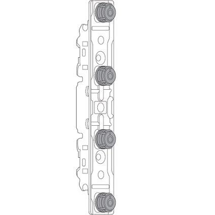 AVENTOS HS, HK, HL, Крепление для тонких фасадов, EXPANDO T, симм.