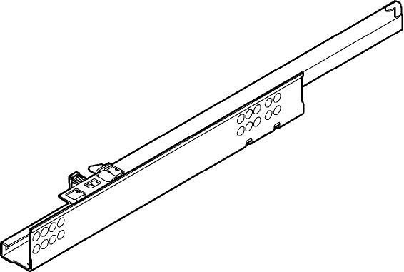 TANDEM с BLUMOTION для боковин 11-16 мм, частичного выдвижения, 30кг, 510мм, прав.