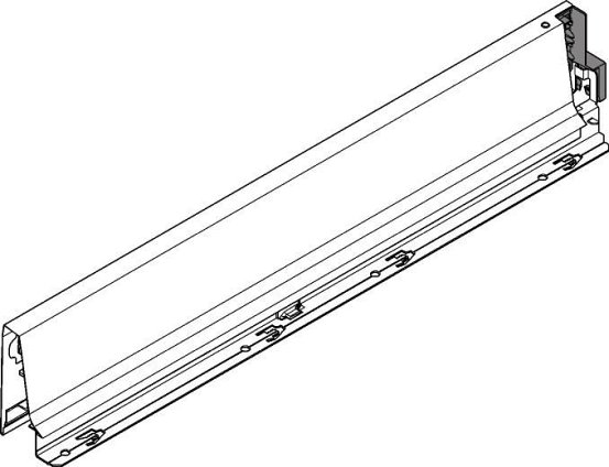 TANDEMBOX intivo/antaro, царга М 83/400мм, серая, лев.