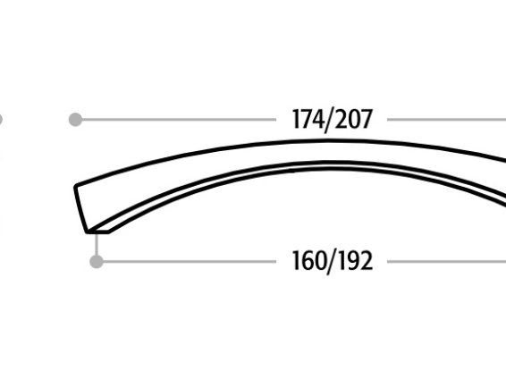 217241 мебельная ручка-скоба 160 мм нержавеющая сталь