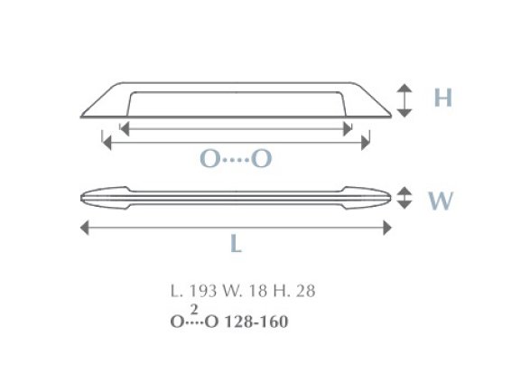 Quadra мебельная ручка-скоба 128-160 мм хром