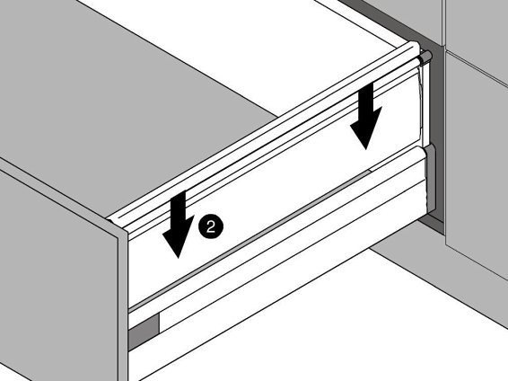 TANDEMBOX, комплект двухстенного BOXSIDE 600мм, сер.