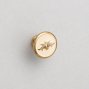 Pandora мебельная ручка-кнопка малая бронза с кремовой эмалью