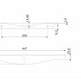 Era торцевая мебельная ручка для фасадов 450 мм сатиновый хром