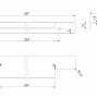 Ray торцевая мебельная ручка для фасадов 300 мм черный матовый