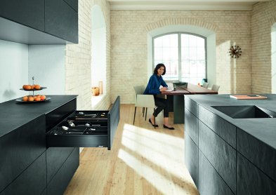 Ящик LEGRABOX pure (высота N 66,5, глубина 450 мм), терра-черный