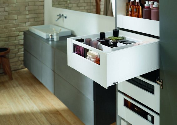 Внутренний ящик LEGRABOX pure (высота C 177, глубина 350 мм), белый шелк