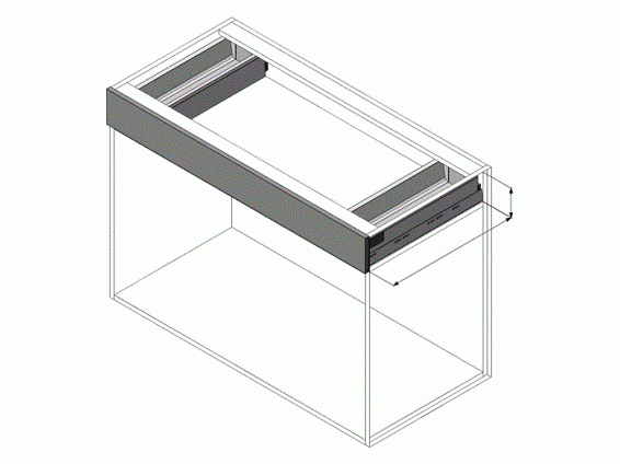Ящик под мойку TANDEMBOX antaro (98,5х450), под саморезы, бел.